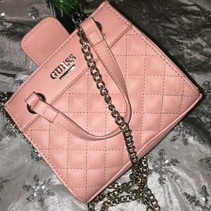 GUESS Blush Quilted Crossbody Bag